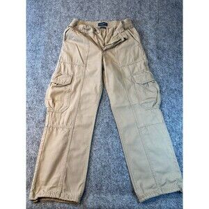 Aeropostale Utility Cargo Pants Womens M Black Baggy Wide Leg Grunge 90s Y2K